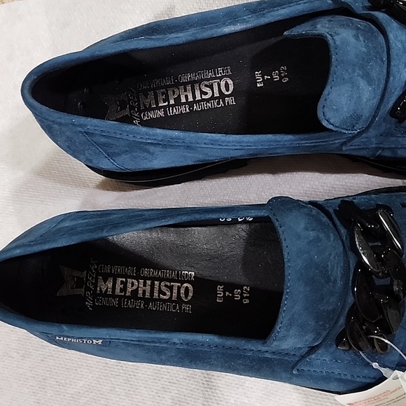 Mephisto Salka Blue Suede Loafers 9.5 - Picture 4 of 5